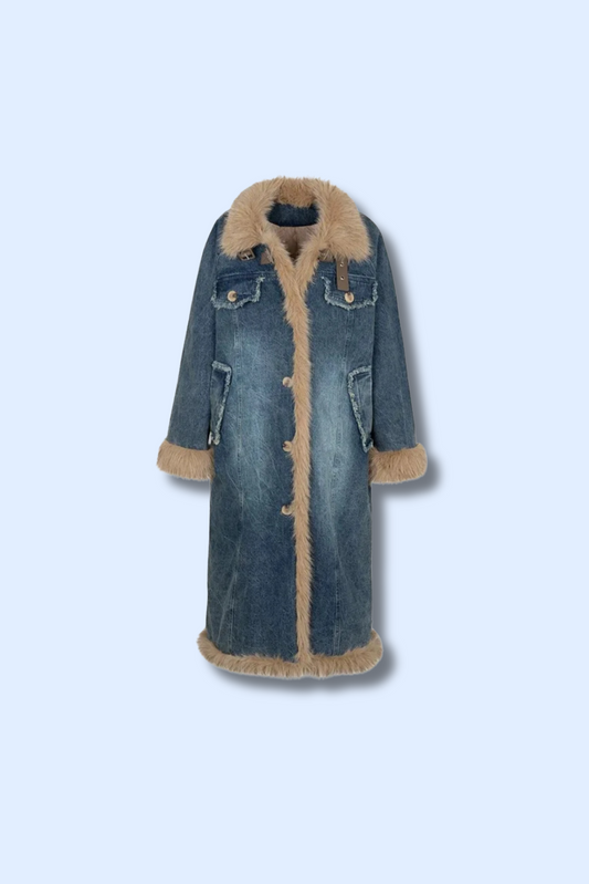 Gia Fur Denim Coat