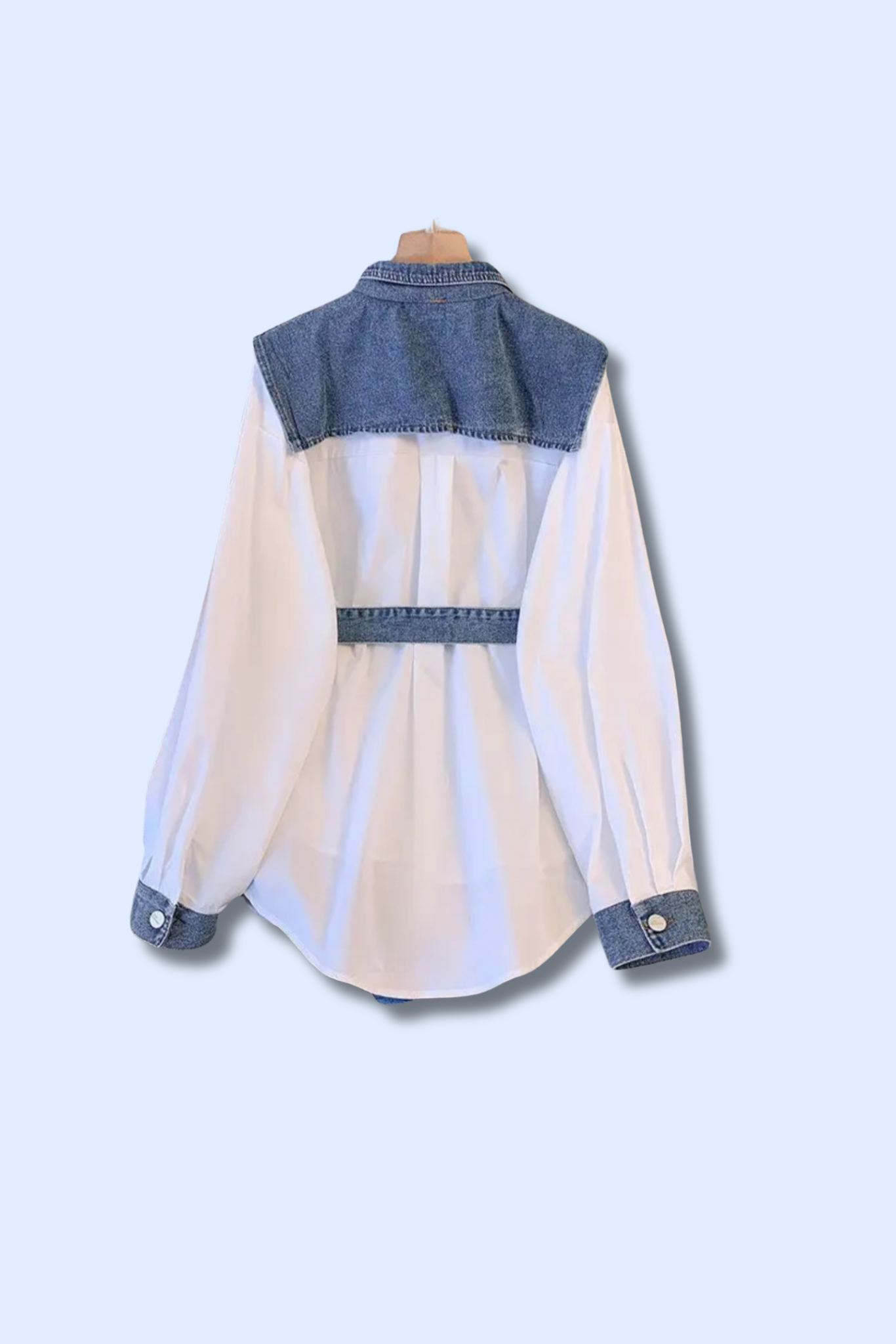 Renée Belted denim Jacket Blouse