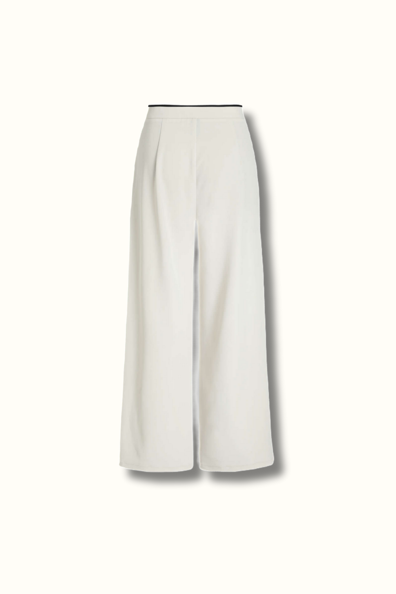 Pallid onyx pleated wide leg trousers