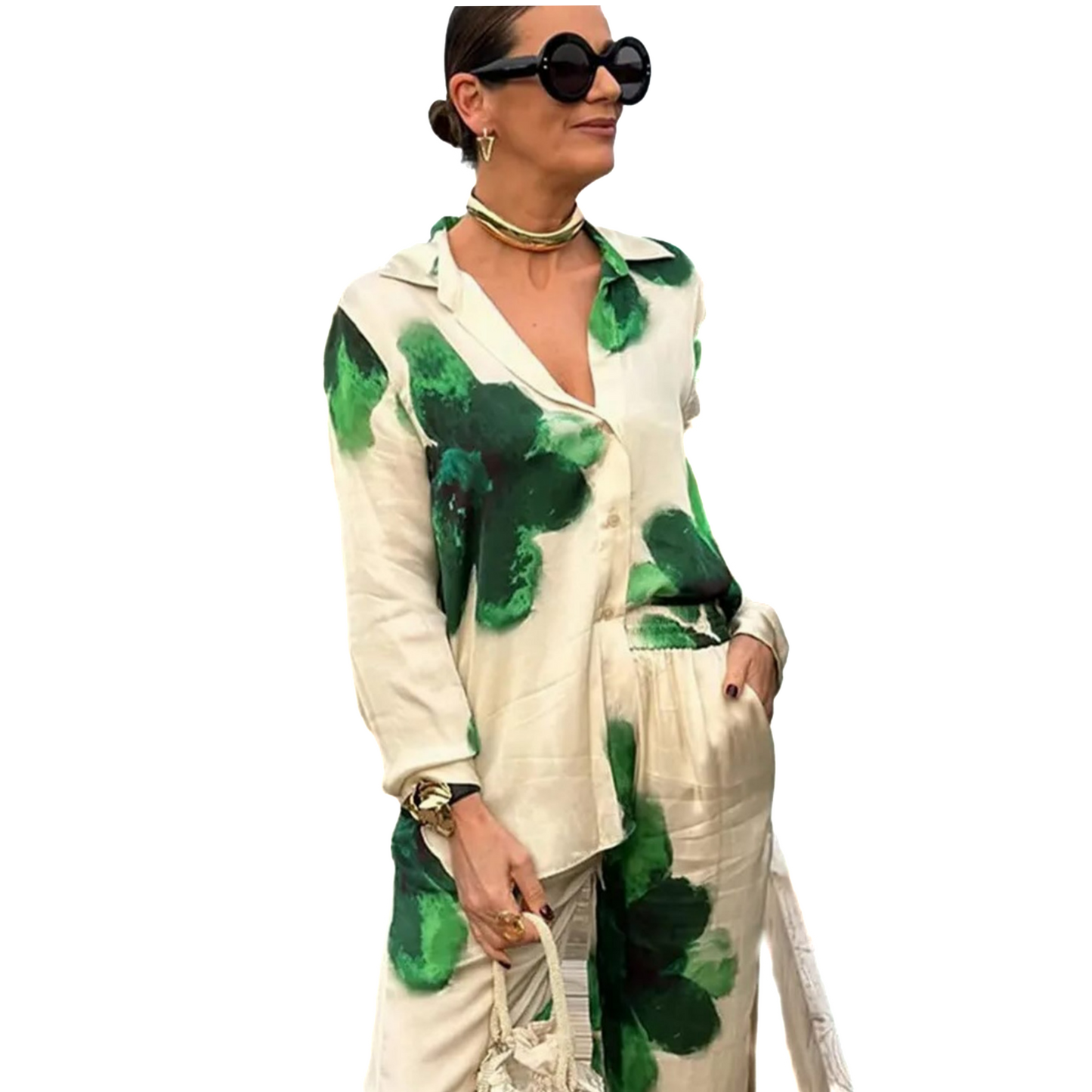 Porcelain verdant blouse