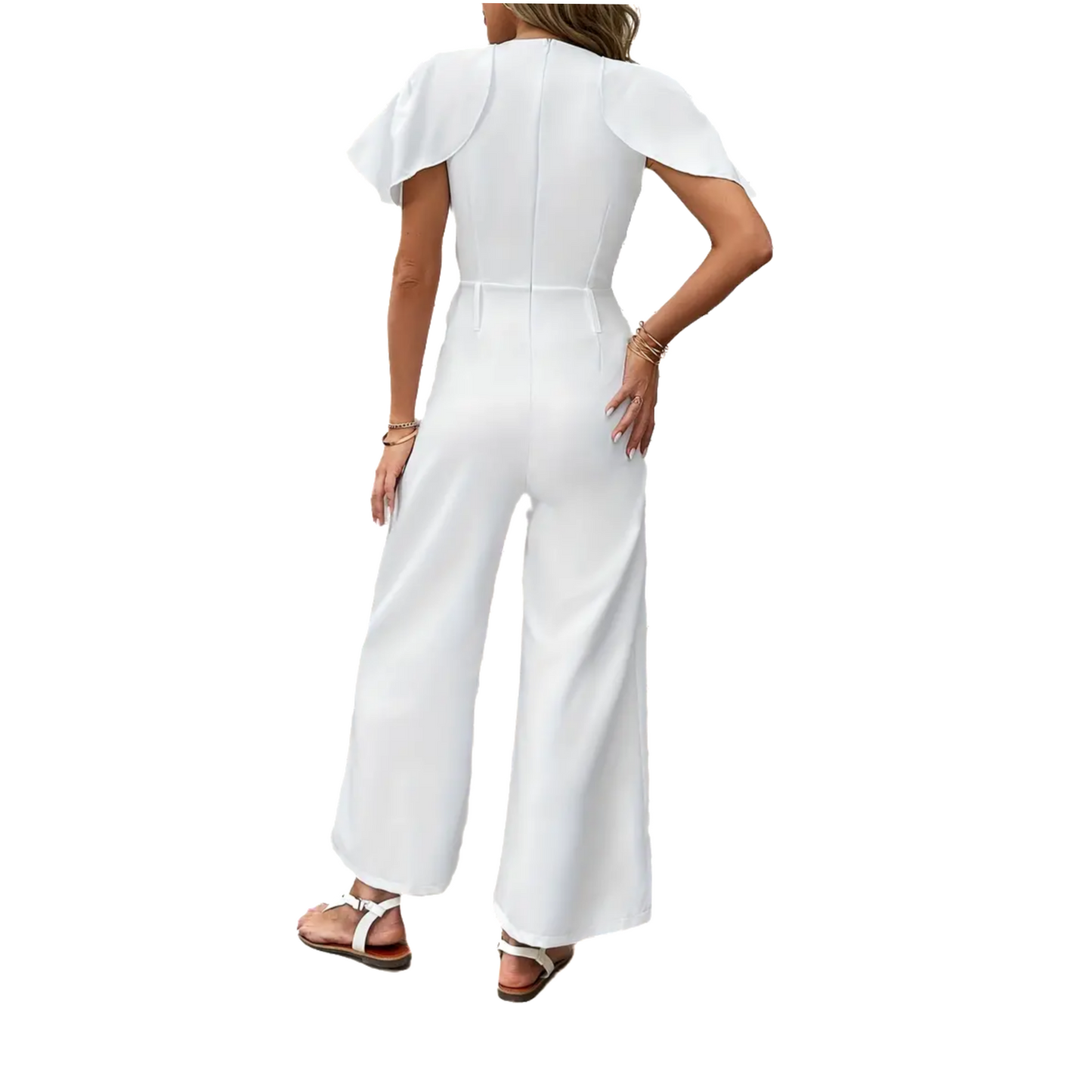 Priscilla ruffle sleeve jumpsuit