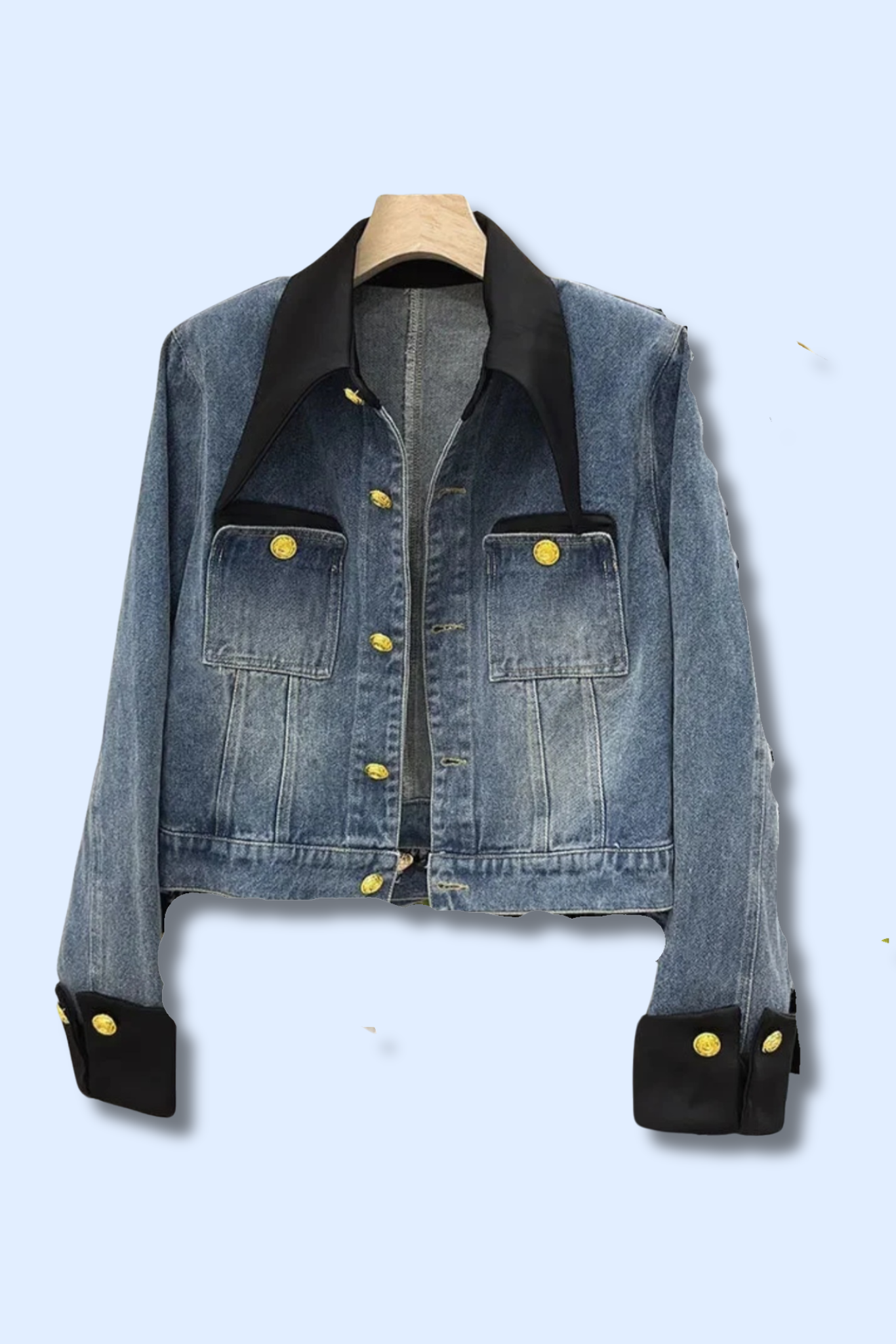 Lucia Cropped Denim Jacket